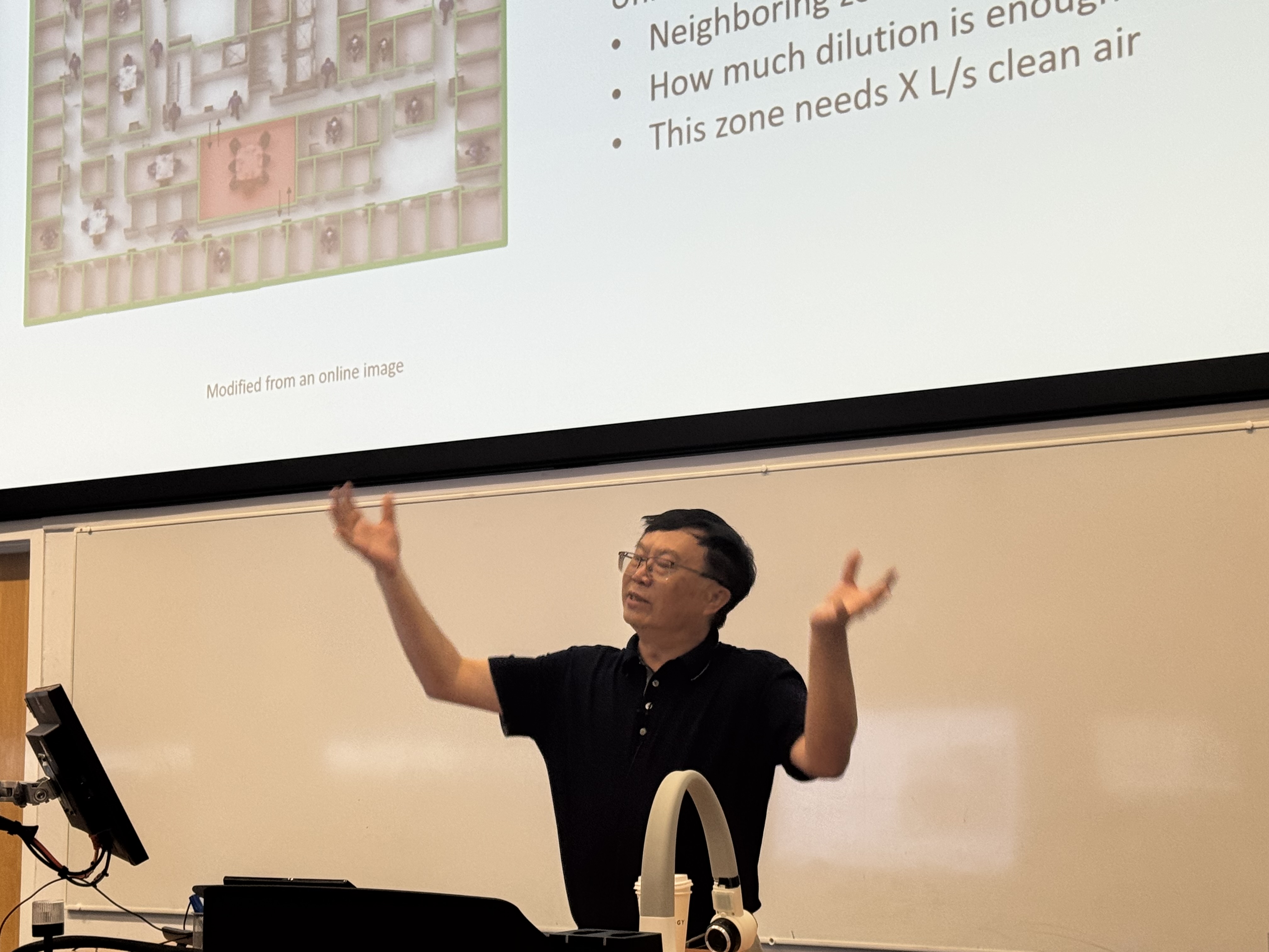 Professor Yuguo Li presenting at the University of Leeds, 6 July 2026