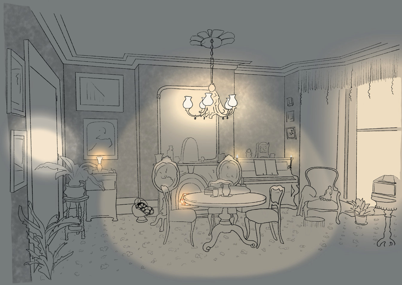 Victorian room at the Museum of the Home