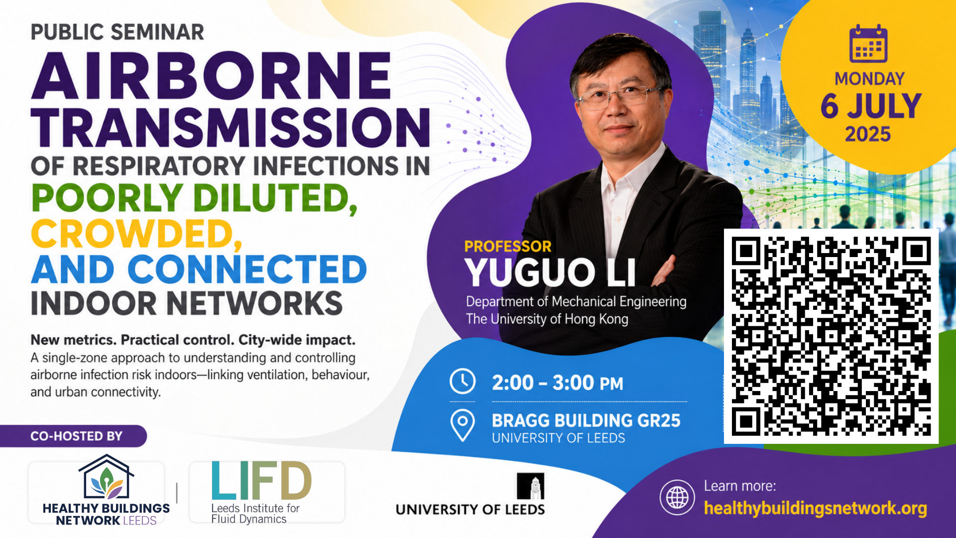 Event flyer — Prof. Yuguo Li seminar 6 July 2026