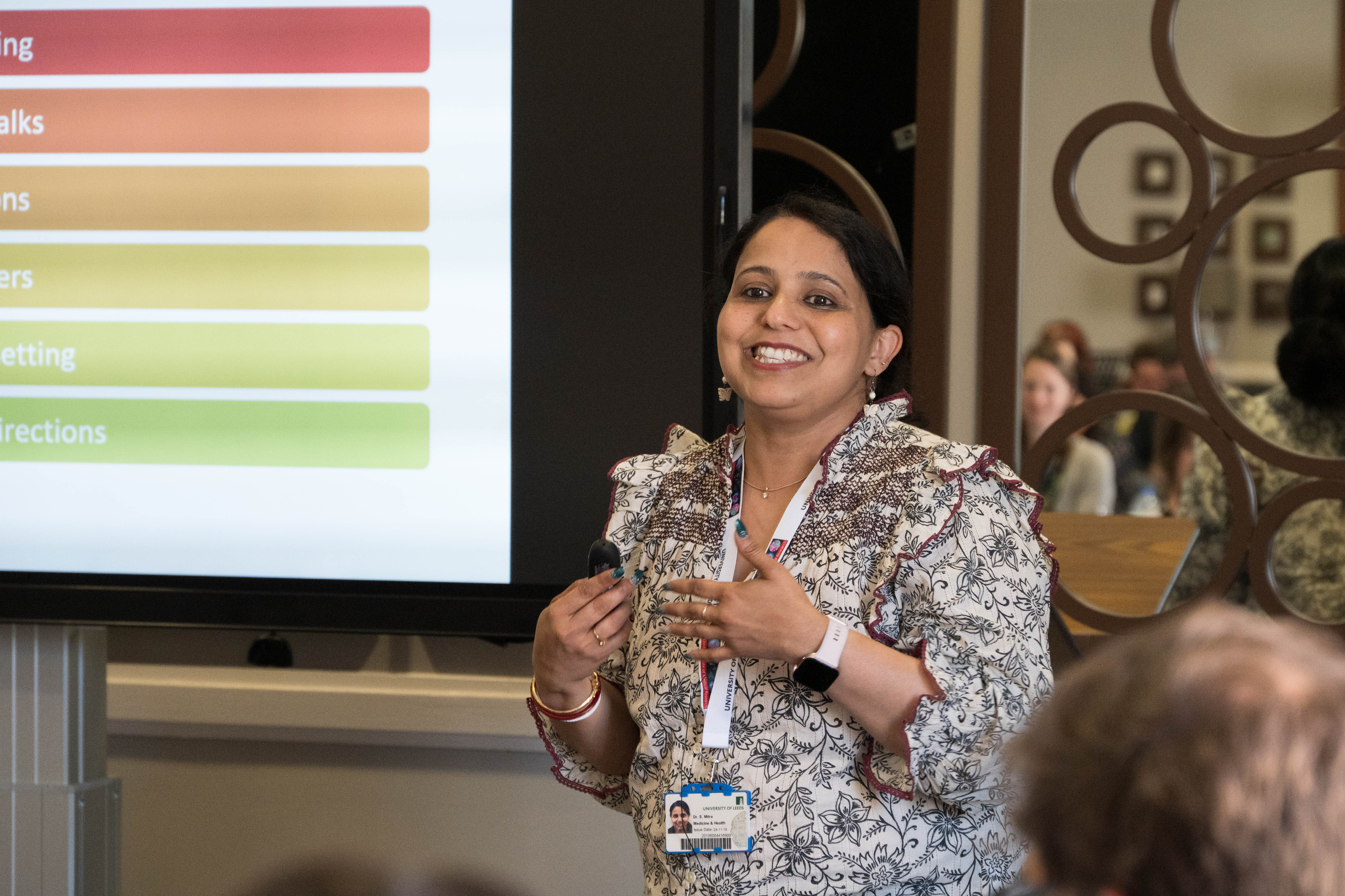 Dr Suparna Mitra presenting the Indoor Microbiomes project
