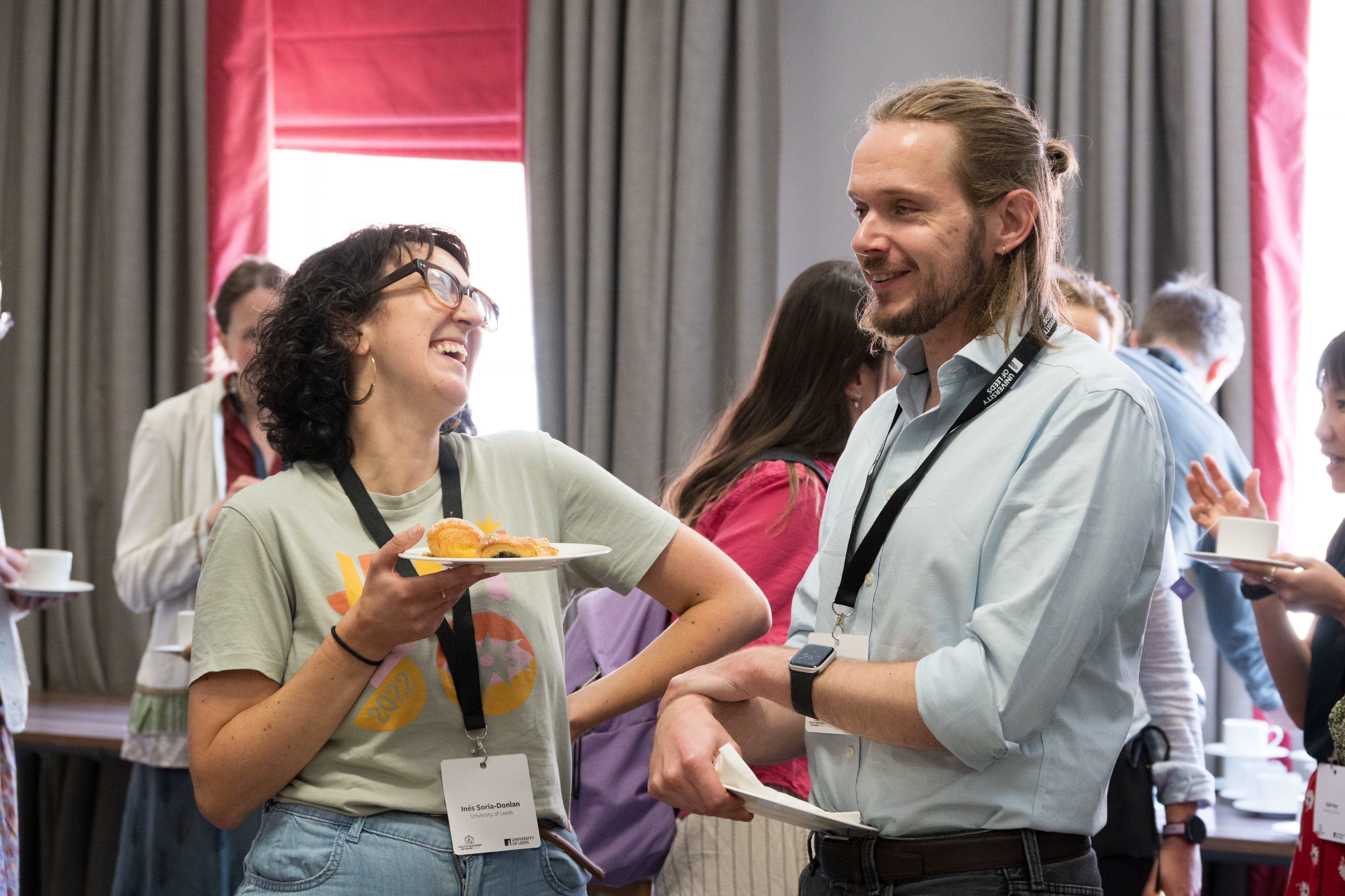 Networking during the coffee break