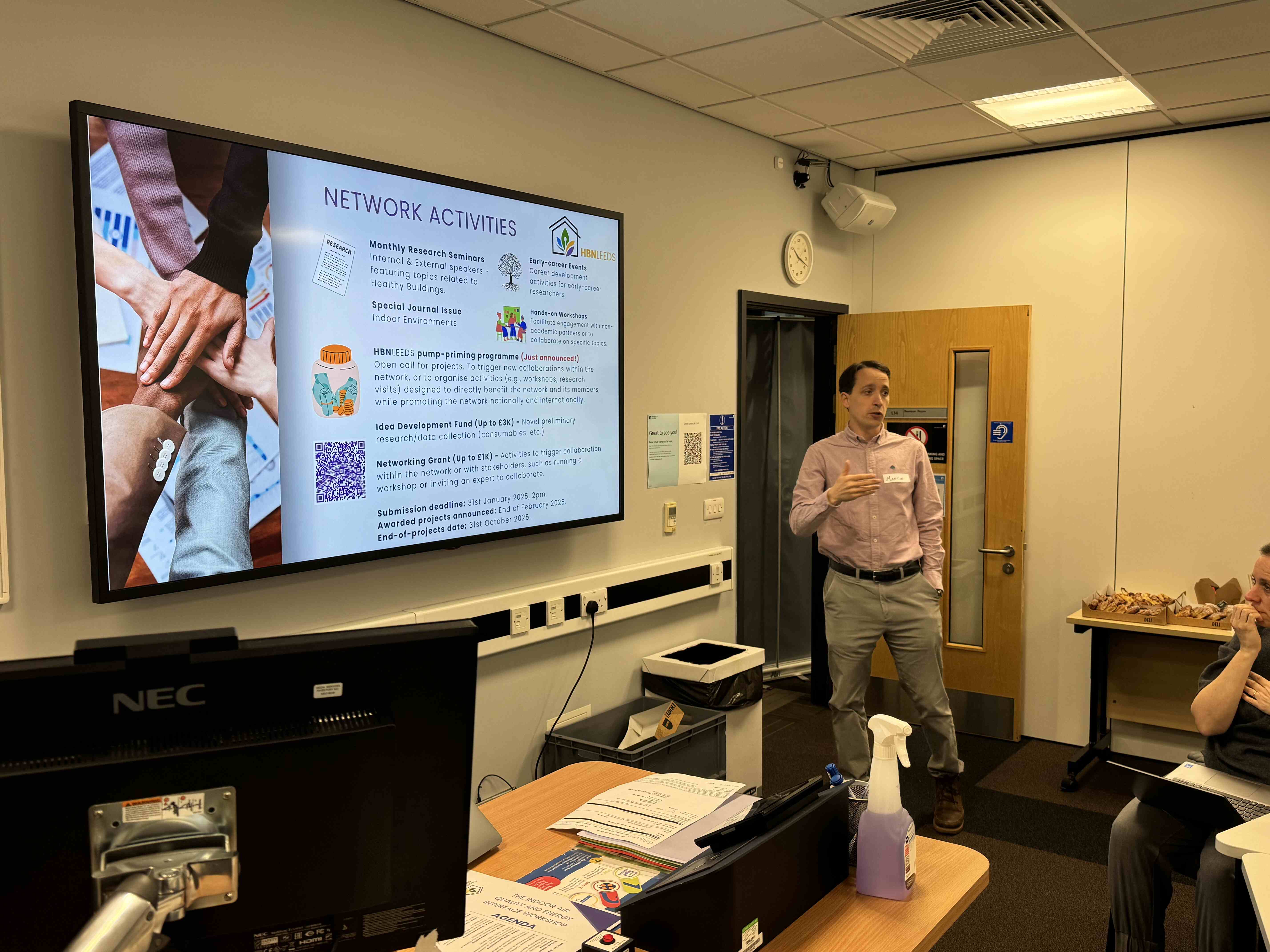 HBN Leeds Network Activities slide — pump-priming programme, Idea Development Fund, Networking Grant