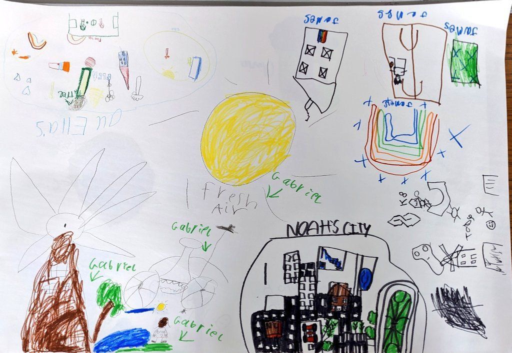 Student artwork from the workshop